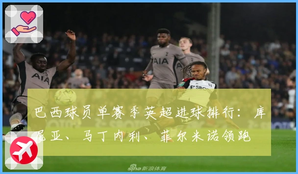 巴西球员单赛季英超进球排行：库尼亚、马丁内利、菲尔米诺领跑